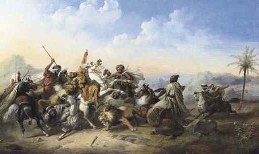 Raden Sarief Bustaman Saleh - The lion hunt