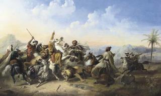 Raden Sarief Bustaman Saleh - The lion hunt