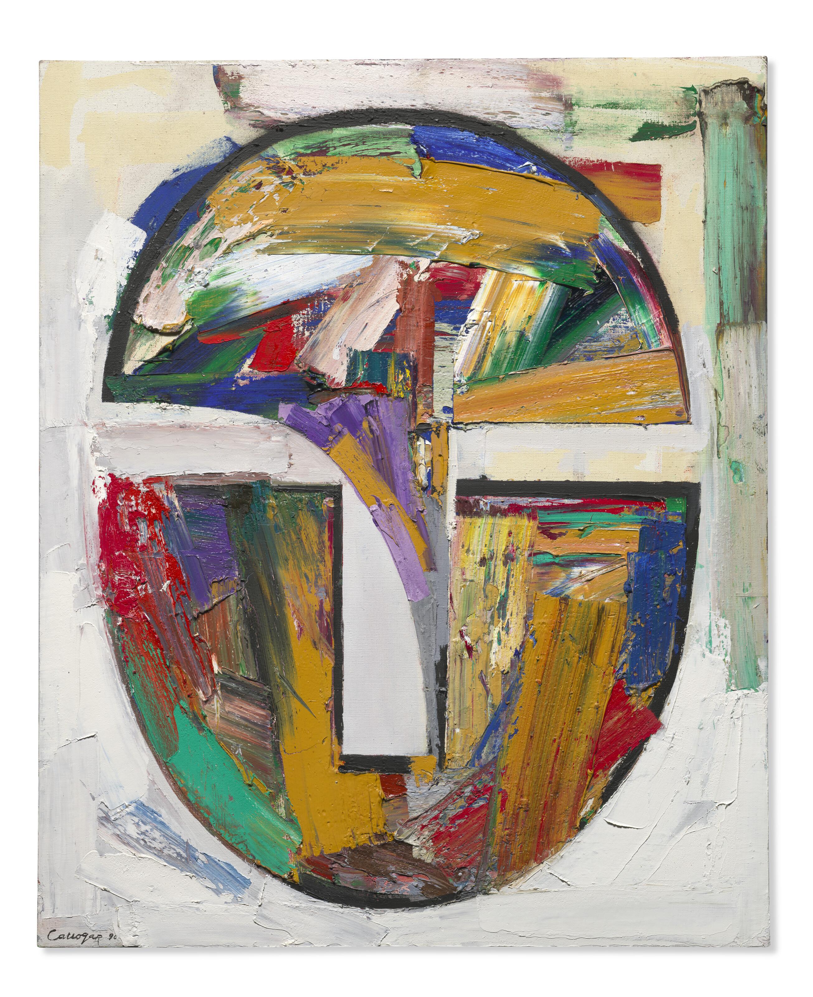 Rafael Canogar - Cabeza multicolor No. VII-90