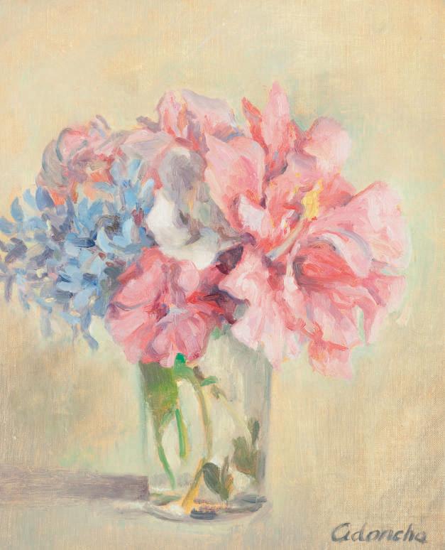 Rafael Cidoncha - Bouquet de roses (et une autre oeuvre)