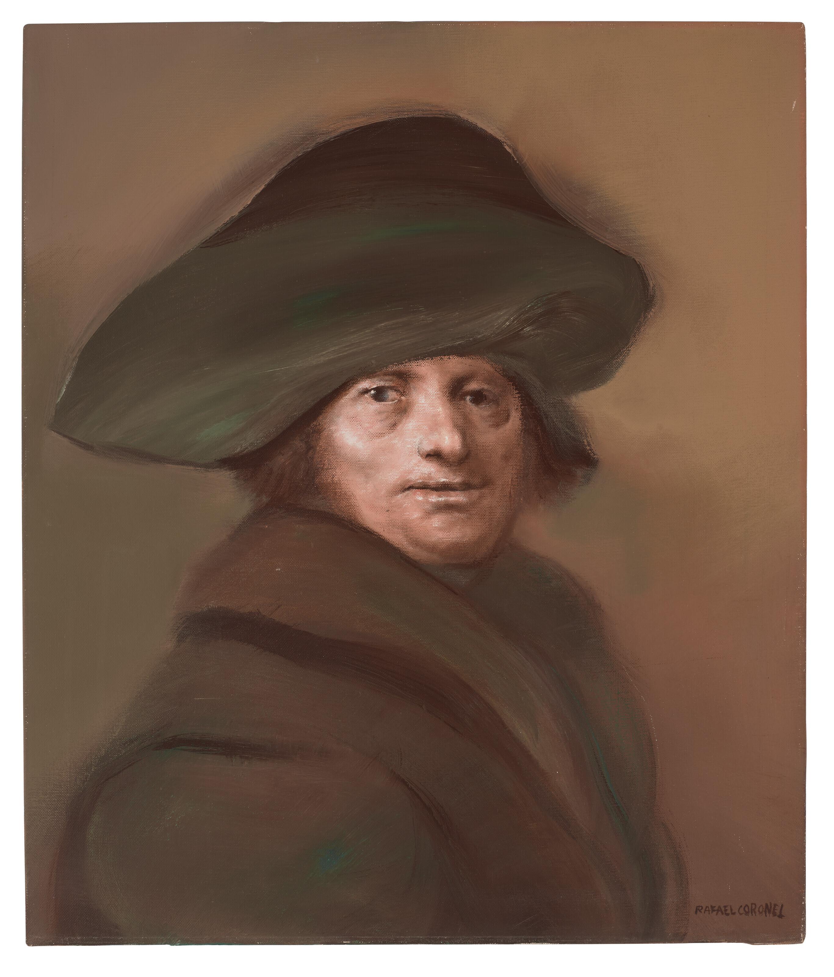 Rafael Coronel - Portrait of a Man with Hat