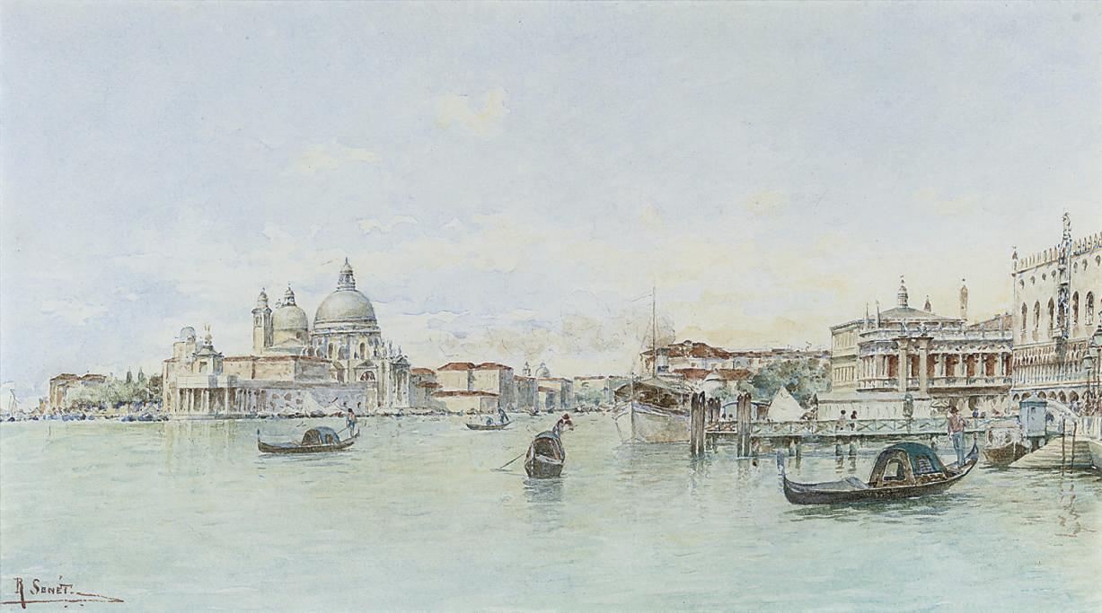 Rafael Senet - The entrance to the Grand Canal, Venice