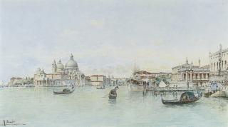 Rafael Senet - The entrance to the Grand Canal, Venice