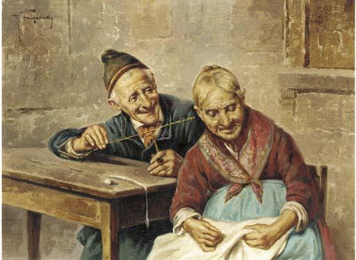 Raffaele Frigerio - Sharing a joke; and Up to mischief