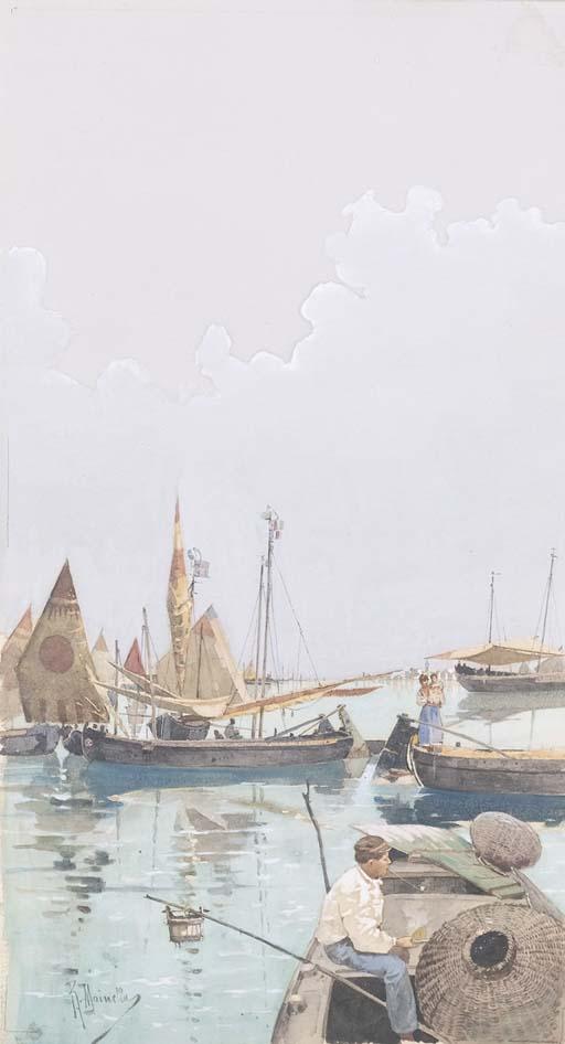 Raffaele Mainella - Venezia, Barche E Pescatori