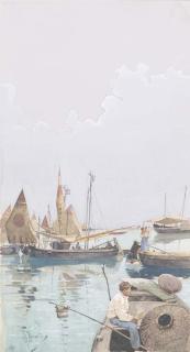 Raffaele Mainella - Venezia, Barche E Pescatori