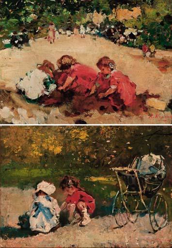Raffaele Ragione - Children playing in a park