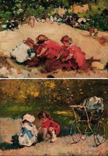 Raffaele Ragione - Children playing in a park
