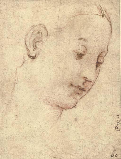 Raffaello Sanzio - Head of The Madonna, In Three-Quarter Profile To The Right