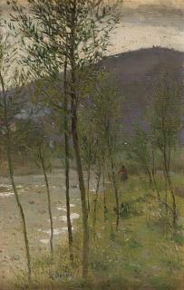 Raffaello Sorbi - Figura lungo il fiume