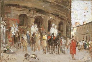 Raffaello Sorbi - L\'uscita delle Vestali dall\'Anfiteatro