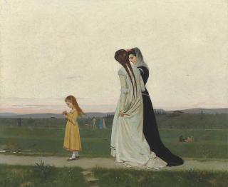 Raffaello Sorbi - The Evening Walk-Environs of Florence