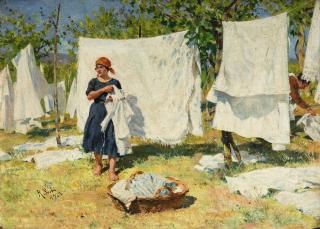 Raffaello Sorbi - Washerwomen
