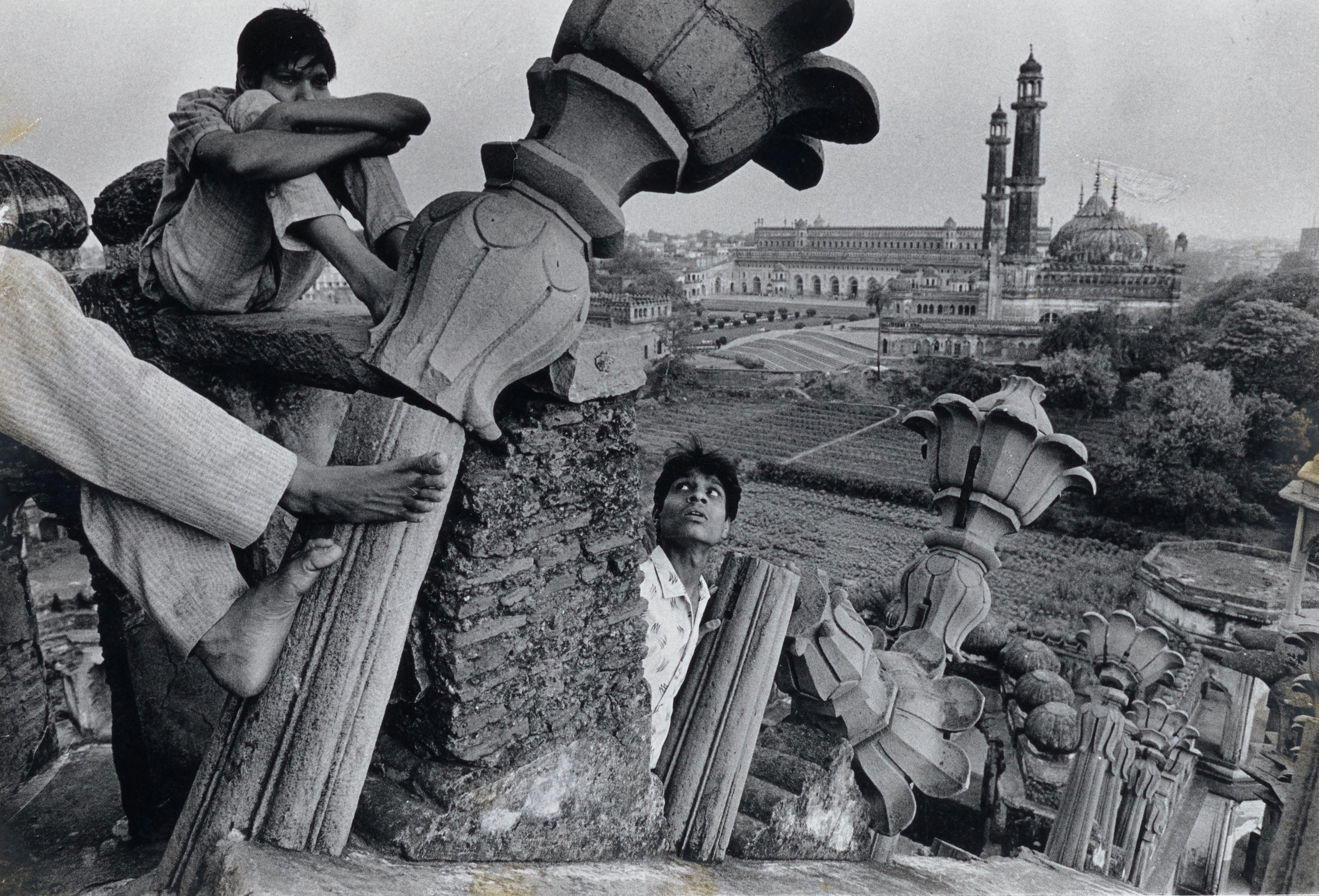 Raghu Rai - Crumbling Walls Of Imambara, Lucknow; And Madari Wala, Maidan, Kolkata