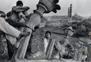 Raghu Rai - Crumbling Walls Of Imambara, Lucknow; And Madari Wala, Maidan, Kolkata