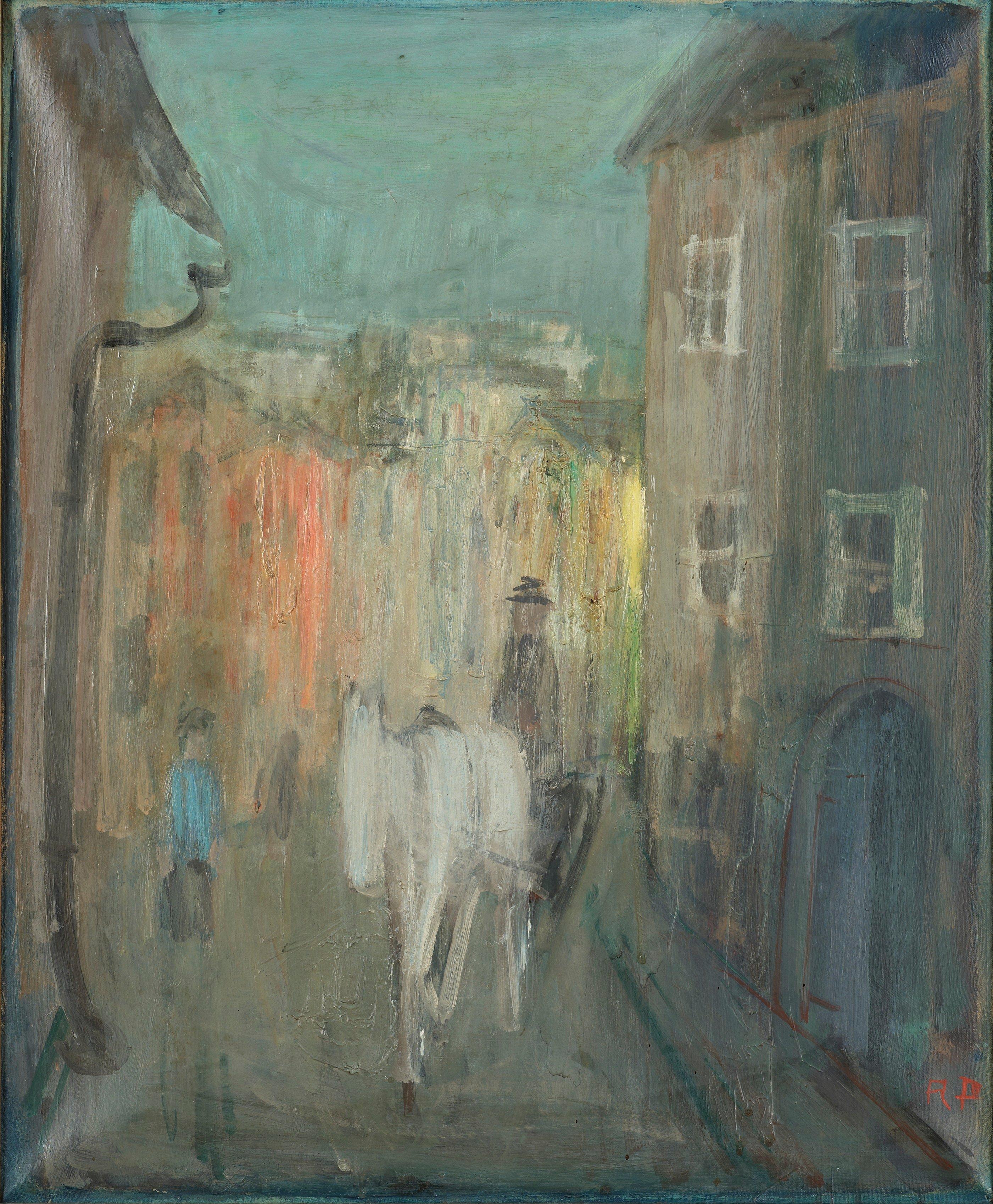 Ragnar Person - Motif with horse and carriage