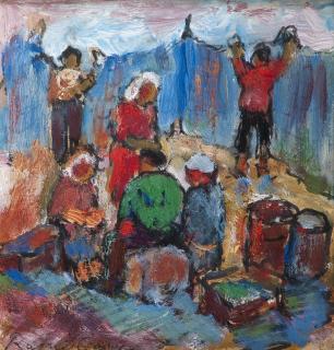 Ragni Cawén - Repairing The Fishing Net.