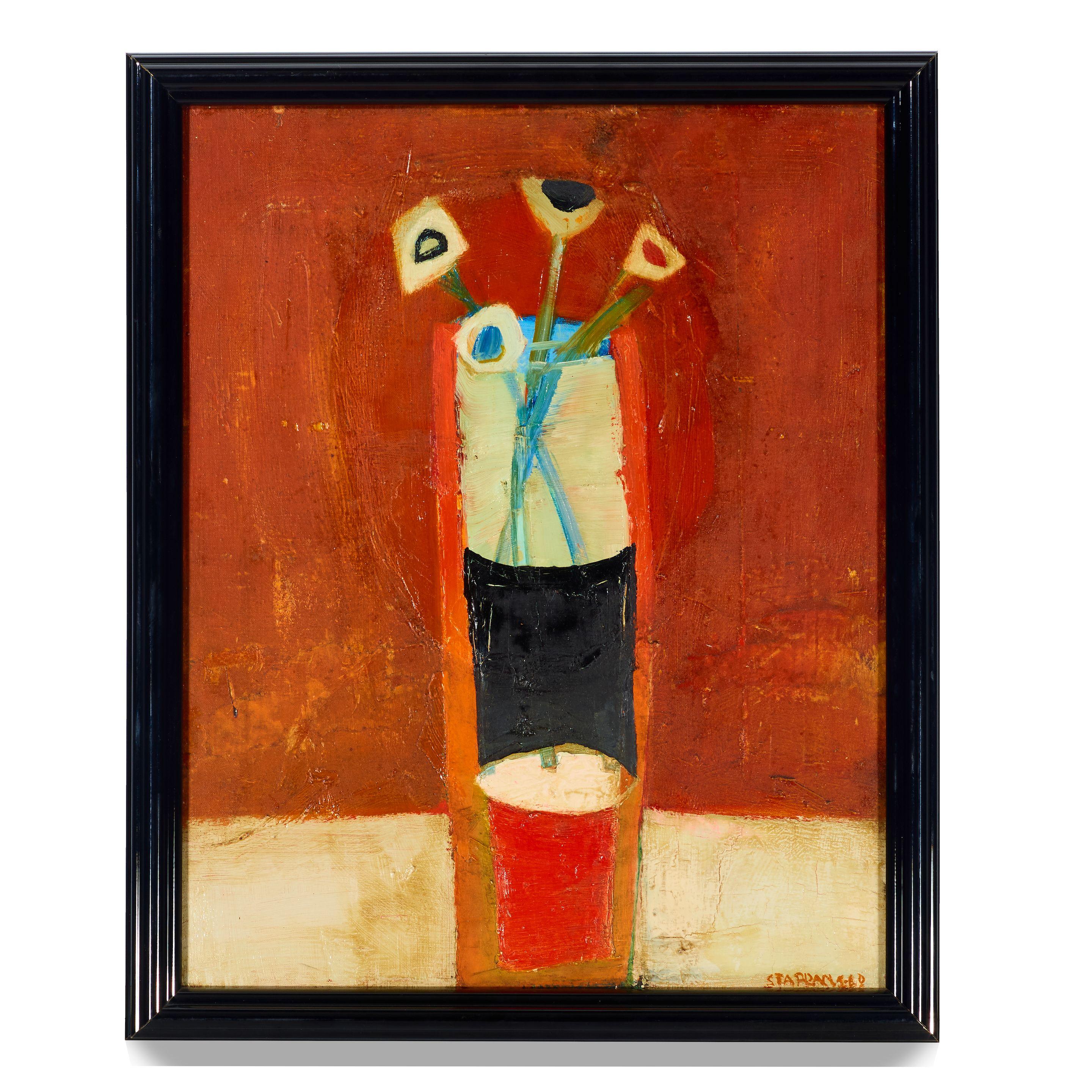 Raimonds Staprans - Vase with Flowers, 1960