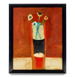 Raimonds Staprans - Vase with Flowers, 1960