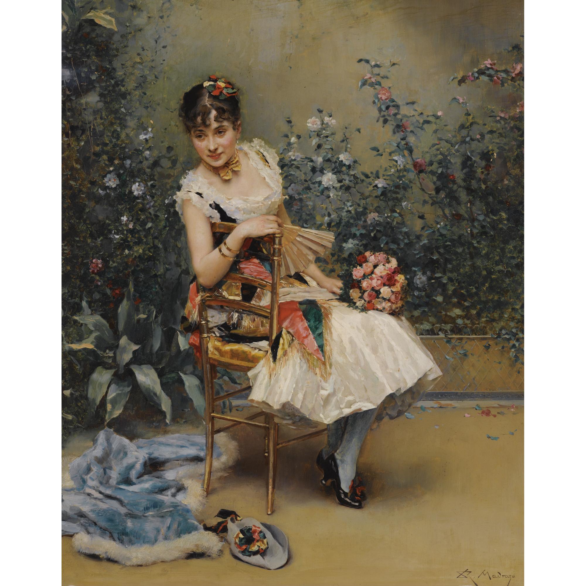 Raimundo de Madrazo y Garreta - Spanish Aline Con Flores (Aline With Flowers)