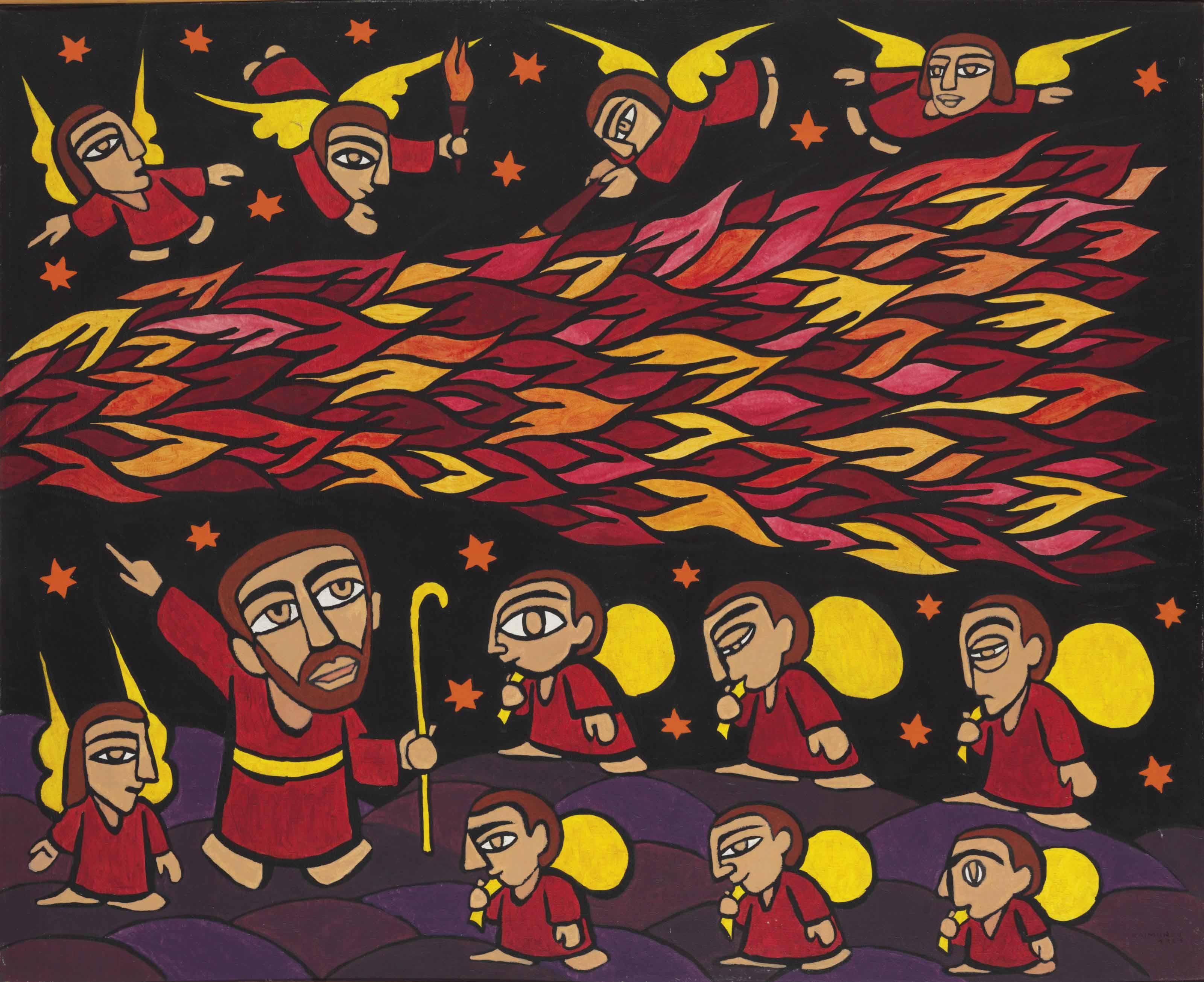 Raimundo de Oliveira - Deus mostra o caminho de fogo a Moisés