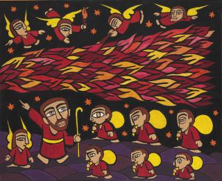 Raimundo de Oliveira - Deus mostra o caminho de fogo a Moisés