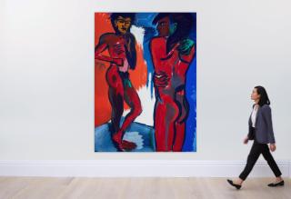 Rainer Fetting - 2 Figuren (Rot II)