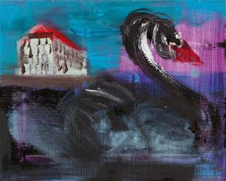 Rainer Fetting - Gammeldok mit Svane