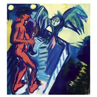 Rainer Fetting - Saxophonist Und Eule (Saxophinist And Owl)