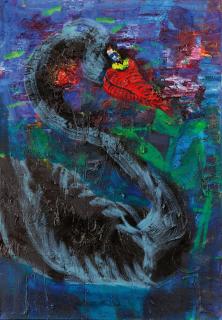 Rainer Fetting - Sort Svane