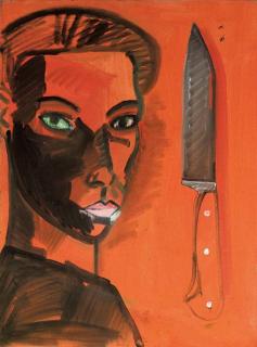 Rainer Fetting - Susanne mit Messer