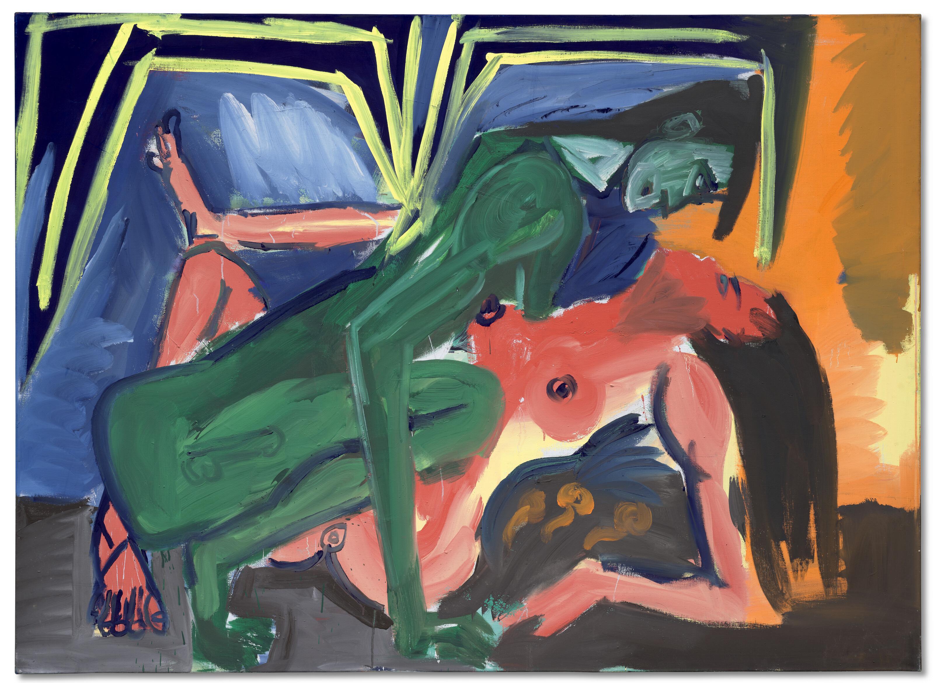 Rainer Fetting - Vampir rot/grün