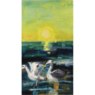 Rainer Fetting - Zwei Möven Und Gelbe Sonne