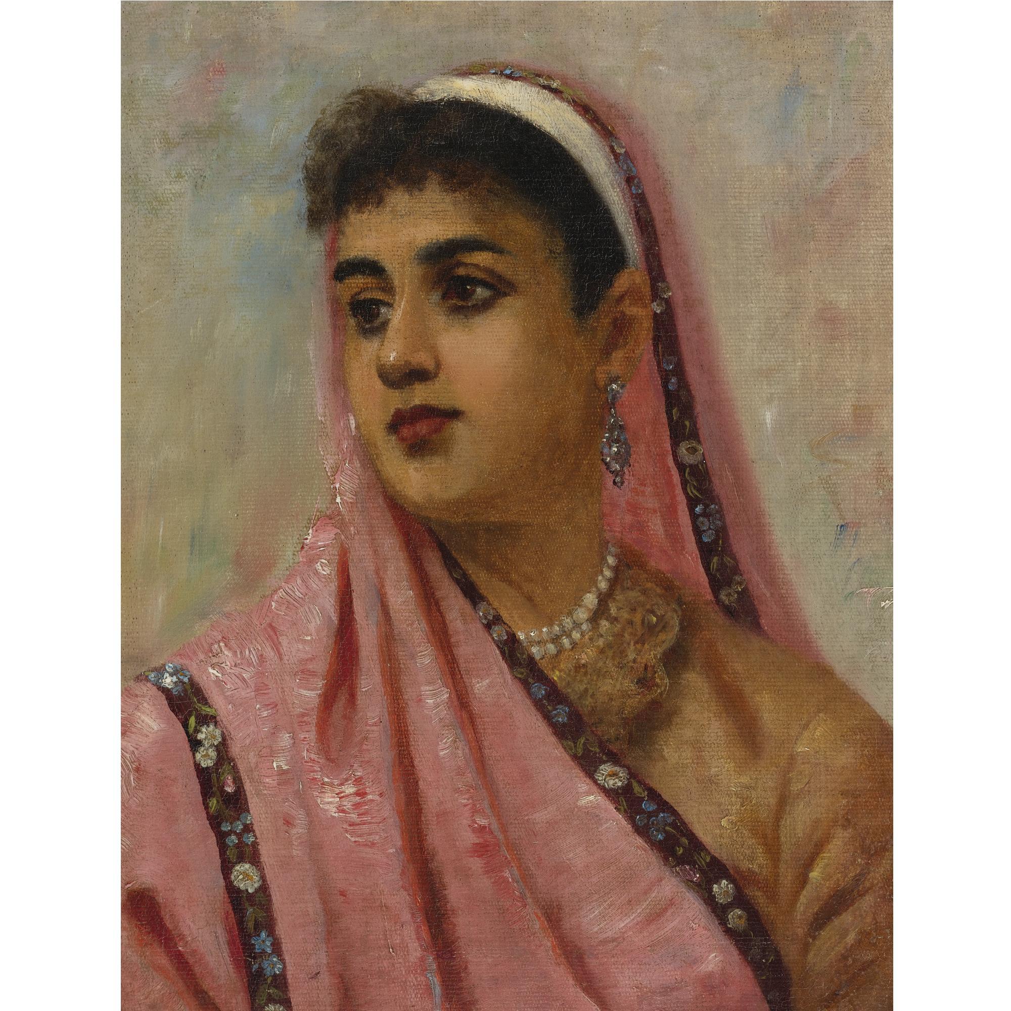 Raja Ravi Varma - Untitled (Portrait Of A Parsee Lady)