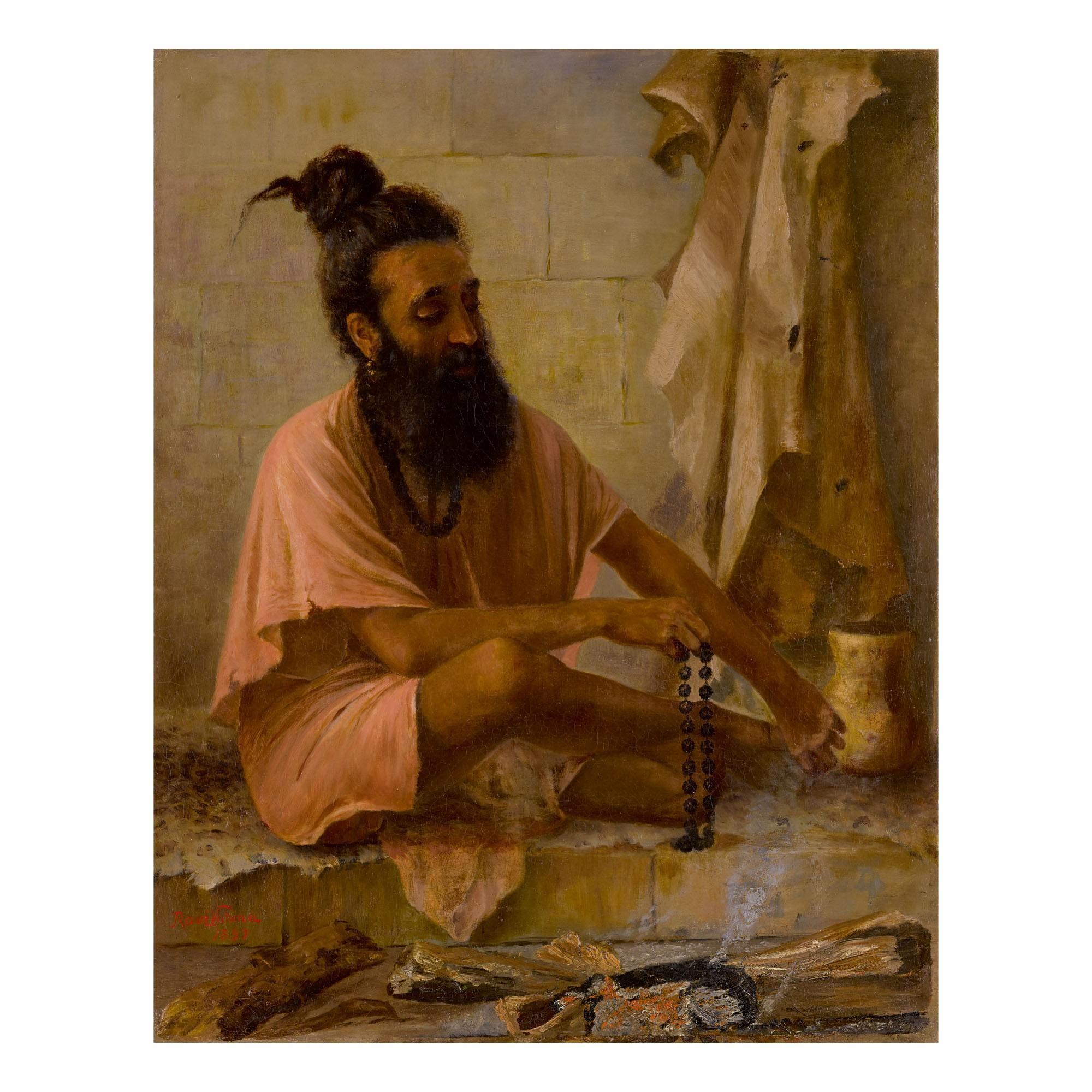 Raja Ravi Varma - Untitled (Swami Vishvamitra In Meditation)
