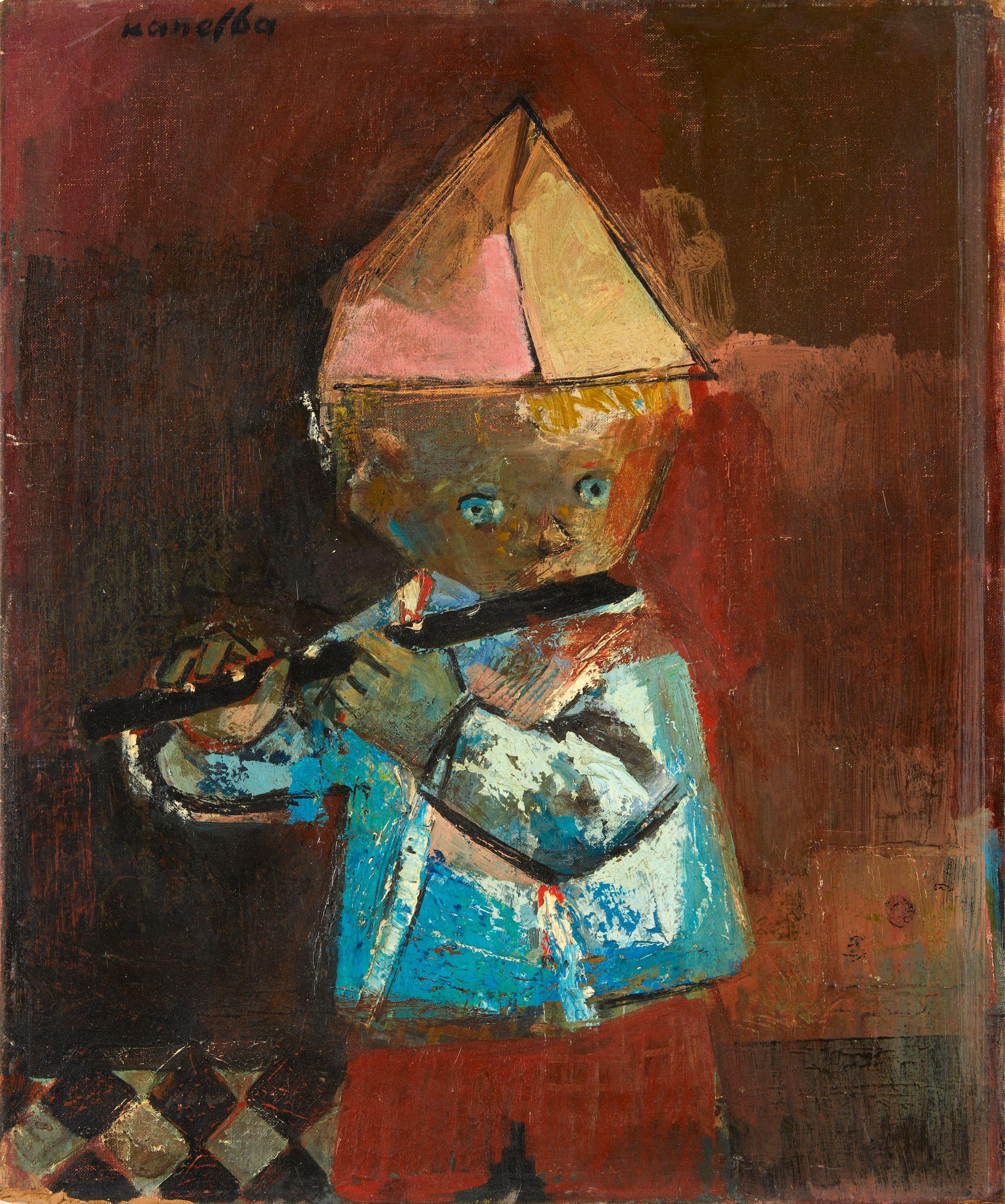 Rajmund Kanelba - Peter with Flute 24 x 20 in. (61.0 x 50.8 cm) unframed