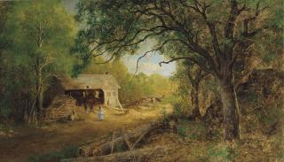 Ralph Albert Blakelock - A Saw Mill in the Woods
