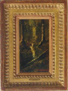 Ralph Albert Blakelock - Forest With Waterfall And Fallen Tree