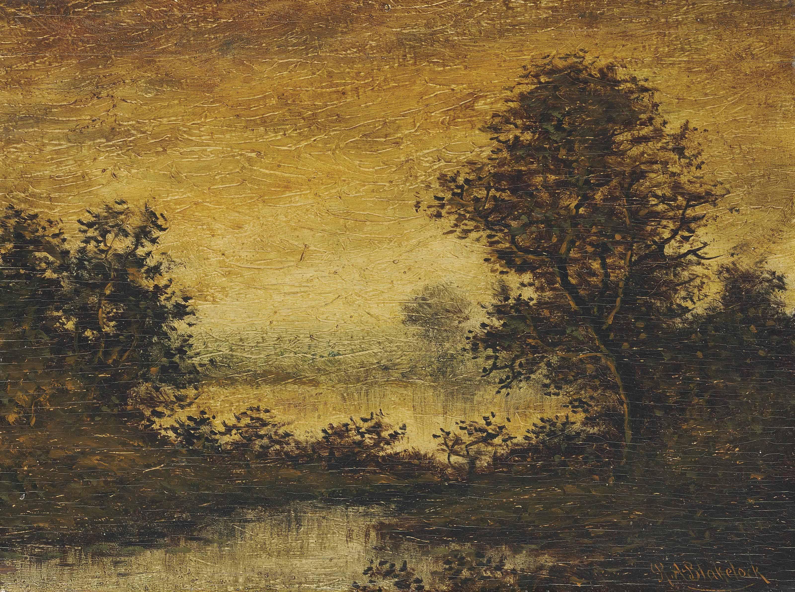 Ralph Albert Blakelock - Golden Landscape