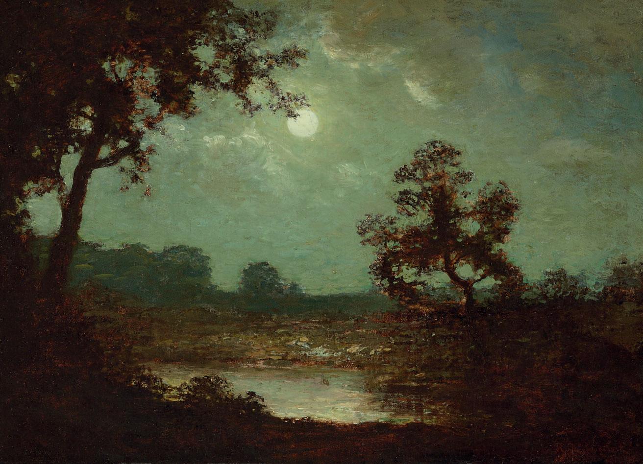 Ralph Albert Blakelock - Landscape at Moonlight