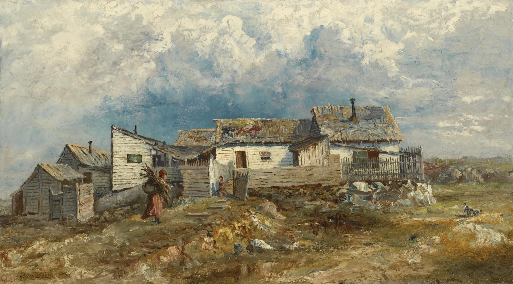 Ralph Albert Blakelock - Shanties In Harlem