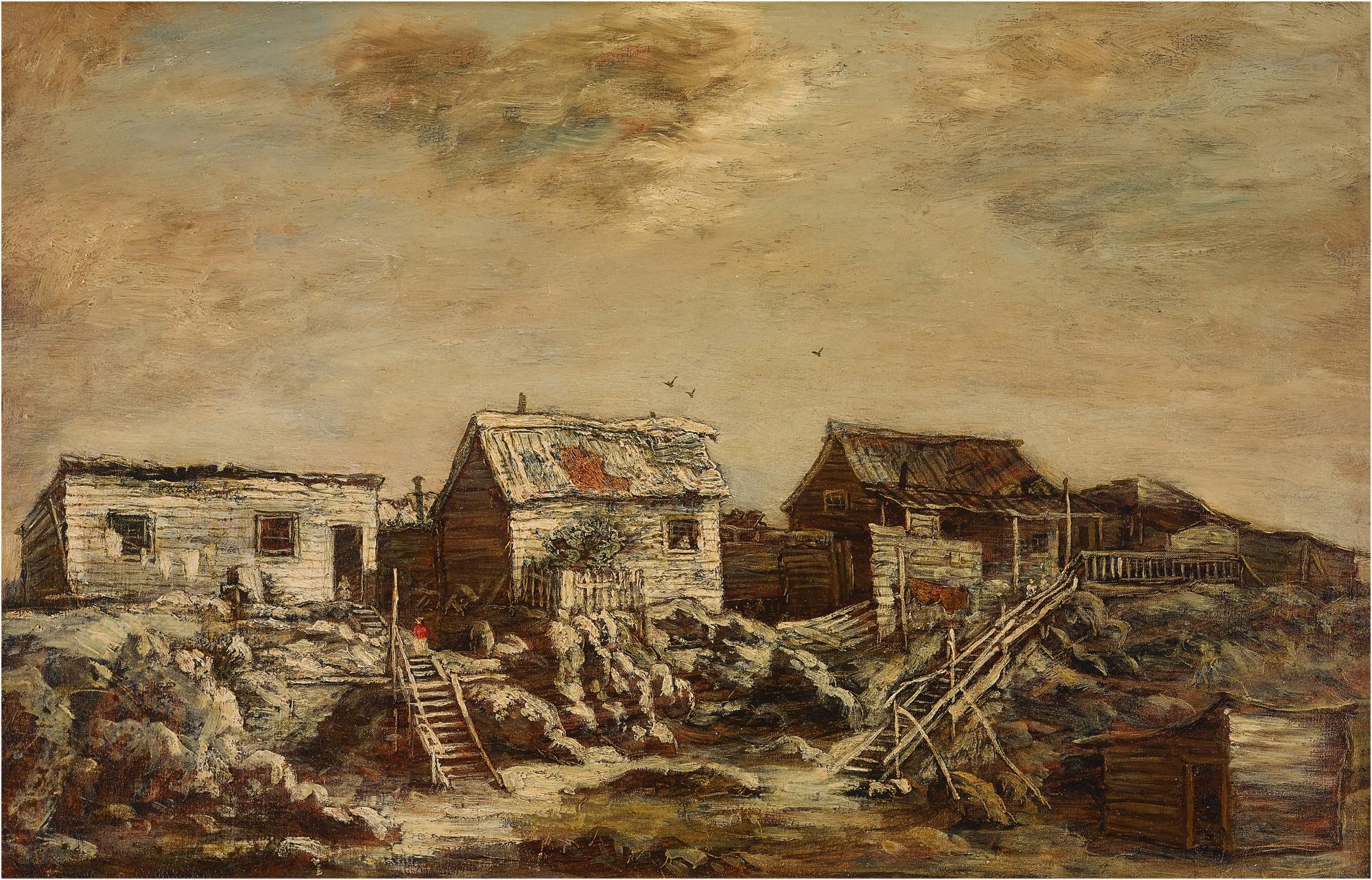 Ralph Albert Blakelock - Shanties, Seventh Avenue and Fifty-Fifth Street