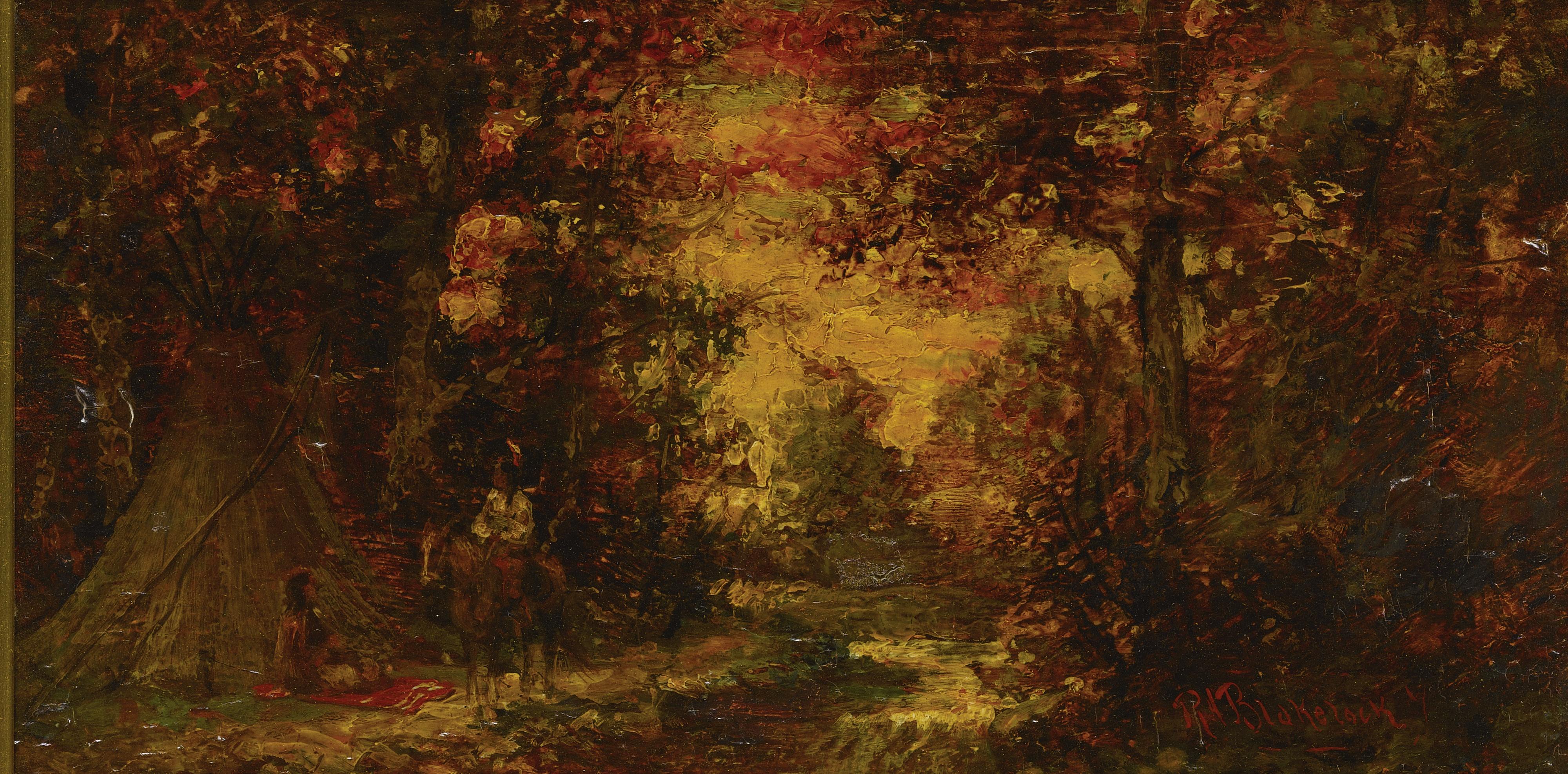 Ralph Albert Blakelock - Teepee At Sunset