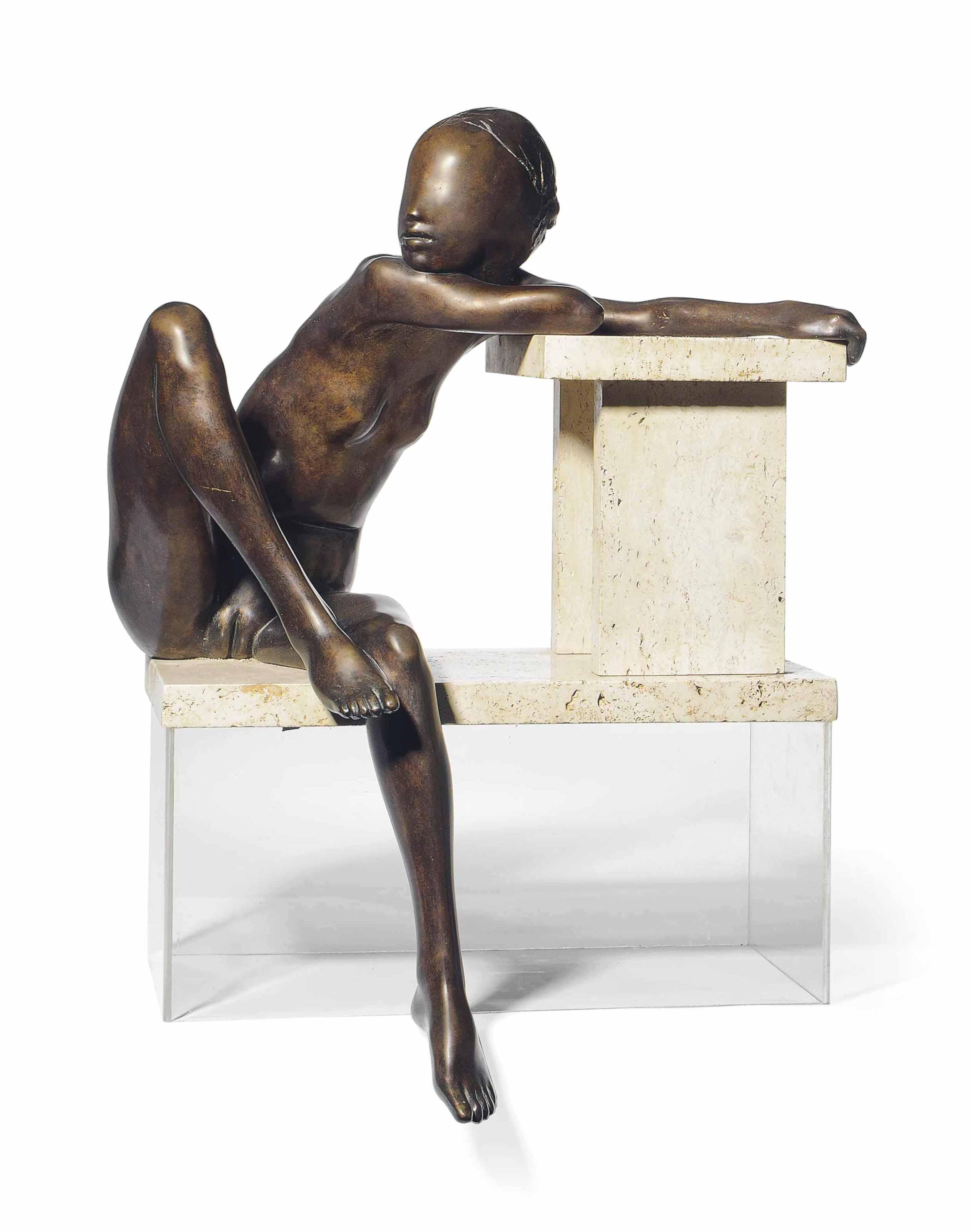 Ralph Brown, R.A. - Maquette: Girl With Knee Raised