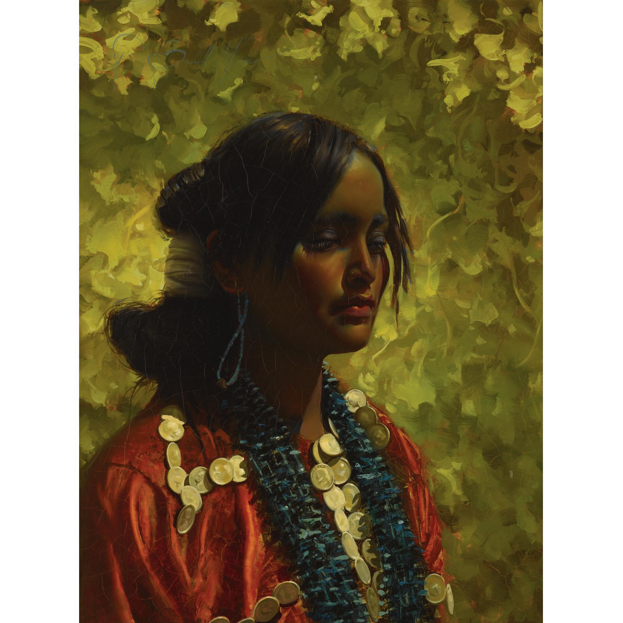 Ralph Brownell Mcgrew - Navajo Girl In Kinaldah Dress