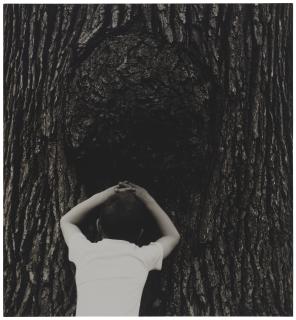 Ralph Eugene Meatyard - Untitled (Boy Leaning Against Tree), 1963