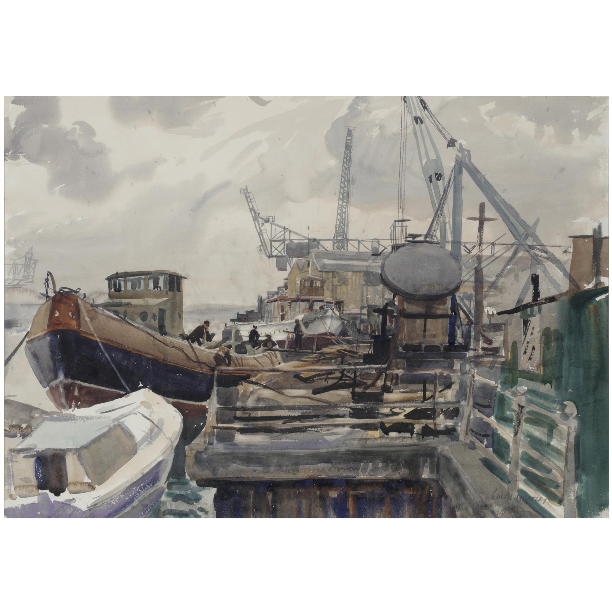 Ralph Hartley - Making Ready; Wood Yard; Winter, Northfield Ave, Kettering; Hunter\'S Quay At Holy Loch, Scotland