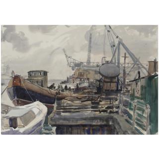 Ralph Hartley - Making Ready; Wood Yard; Winter, Northfield Ave, Kettering; Hunter\'S Quay At Holy Loch, Scotland