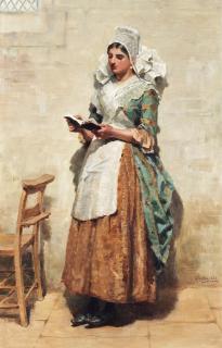Ralph Hedley - Reading woman