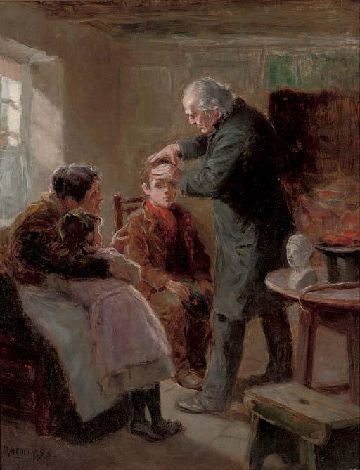 Ralph Hedley - The phrenologist\'s visit